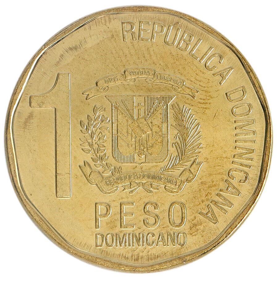 Dominican Republic | 1 Peso Coin | Juan Pablo Duarte | Diez | Km:124 | 2017 - 2022