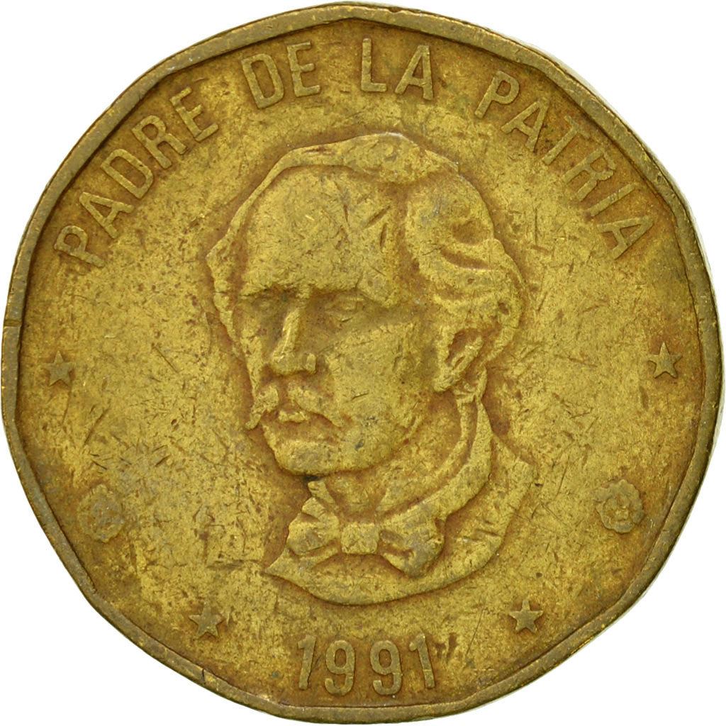 Dominican Republic | 1 Peso Coin | Juan Pablo Duarte y Diez | KM80 | 1991 - 2008