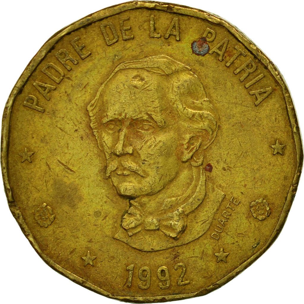 Dominican Republic | 1 Peso Coin | Juan Pablo Duarte y Diez | KM80 | 1991 - 2008