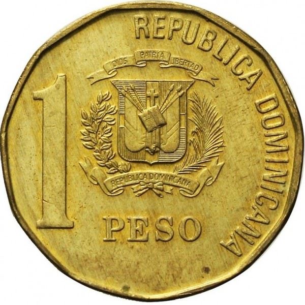 Dominican Republic | 1 Peso Coin | Juan Pablo Duarte y Diez | KM80 | 1991 - 2008