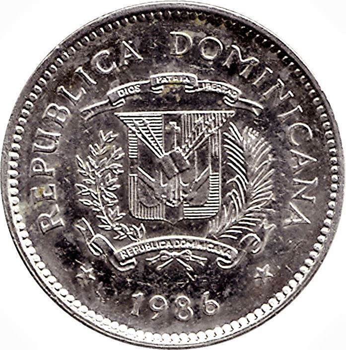 Dominican Republic 10 Centavos Coin | Juan Pablo Duarte | KM60 | 1983 - 1987