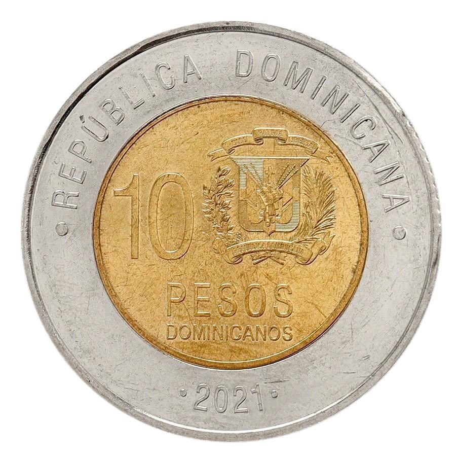 Dominican Republic | 10 Pesos Coin | Matías Ramón Mella | Km:126 | 2017 - 2022