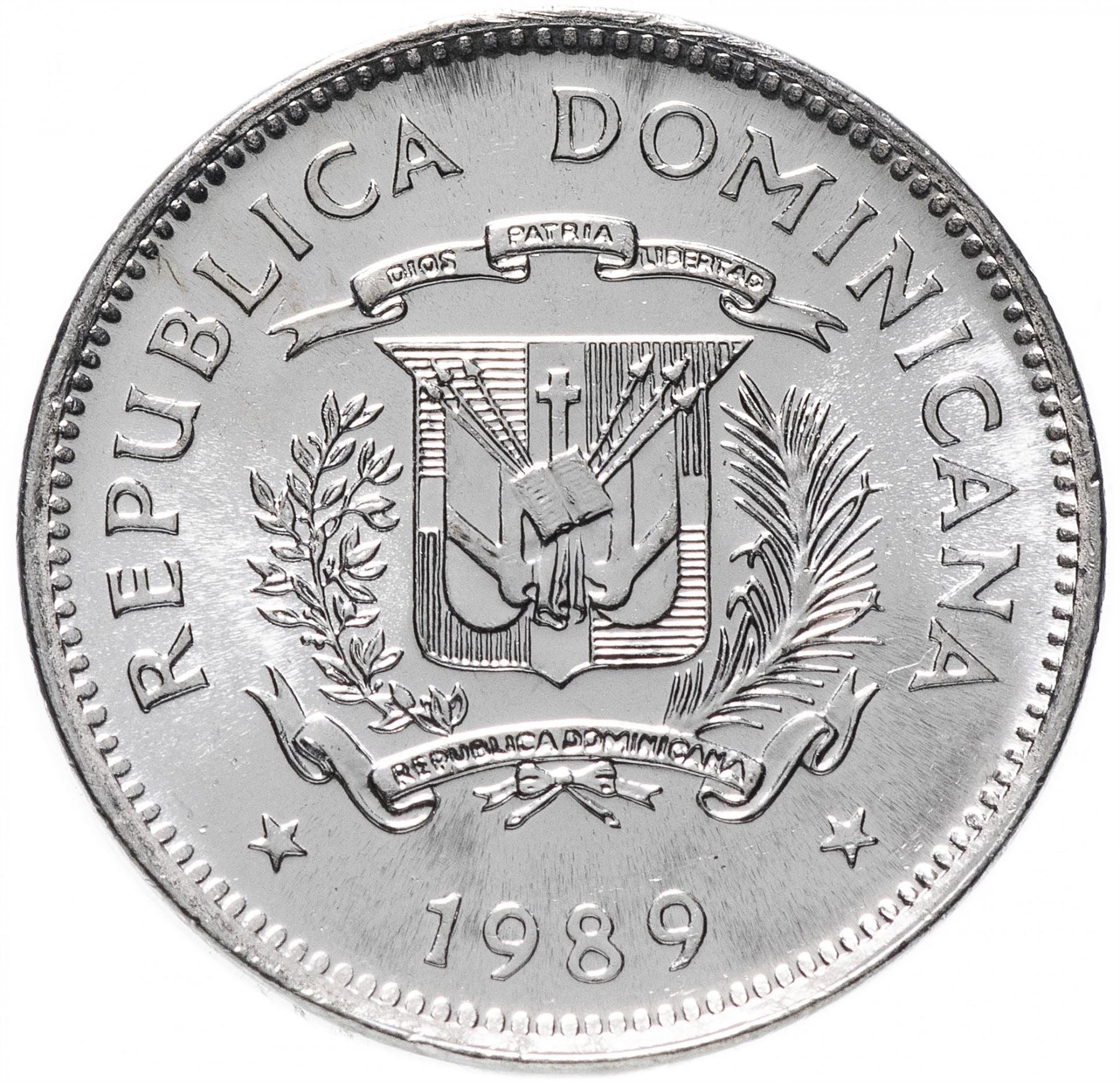 Dominican Republic 5 Centavos Coin | Natvie Drummer | KM69 | 1989