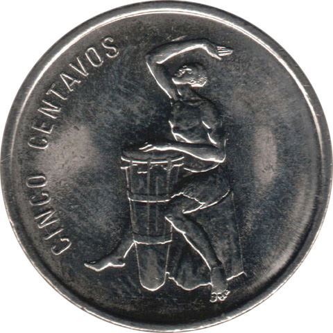 Dominican Republic 5 Centavos Coin | Natvie Drummer | KM69 | 1989