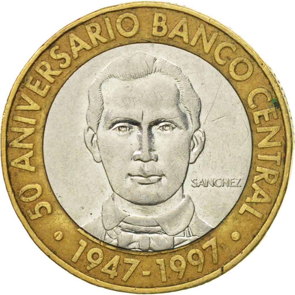 Dominican Republic | 5 Pesos Coin | Central Bank | Km:88 | 1997