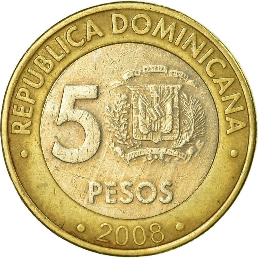 Dominican Republic | 5 Pesos Coin | Francisco del Rosario Sánchez | Km:89a | 2008