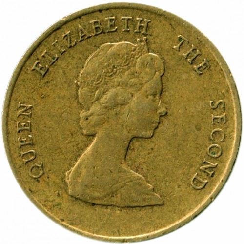 Eastern Caribbean States 1 Dollar Coin | Queen Elizabeth II | Golden Hind Ship | KM15 | 1981 - 1986