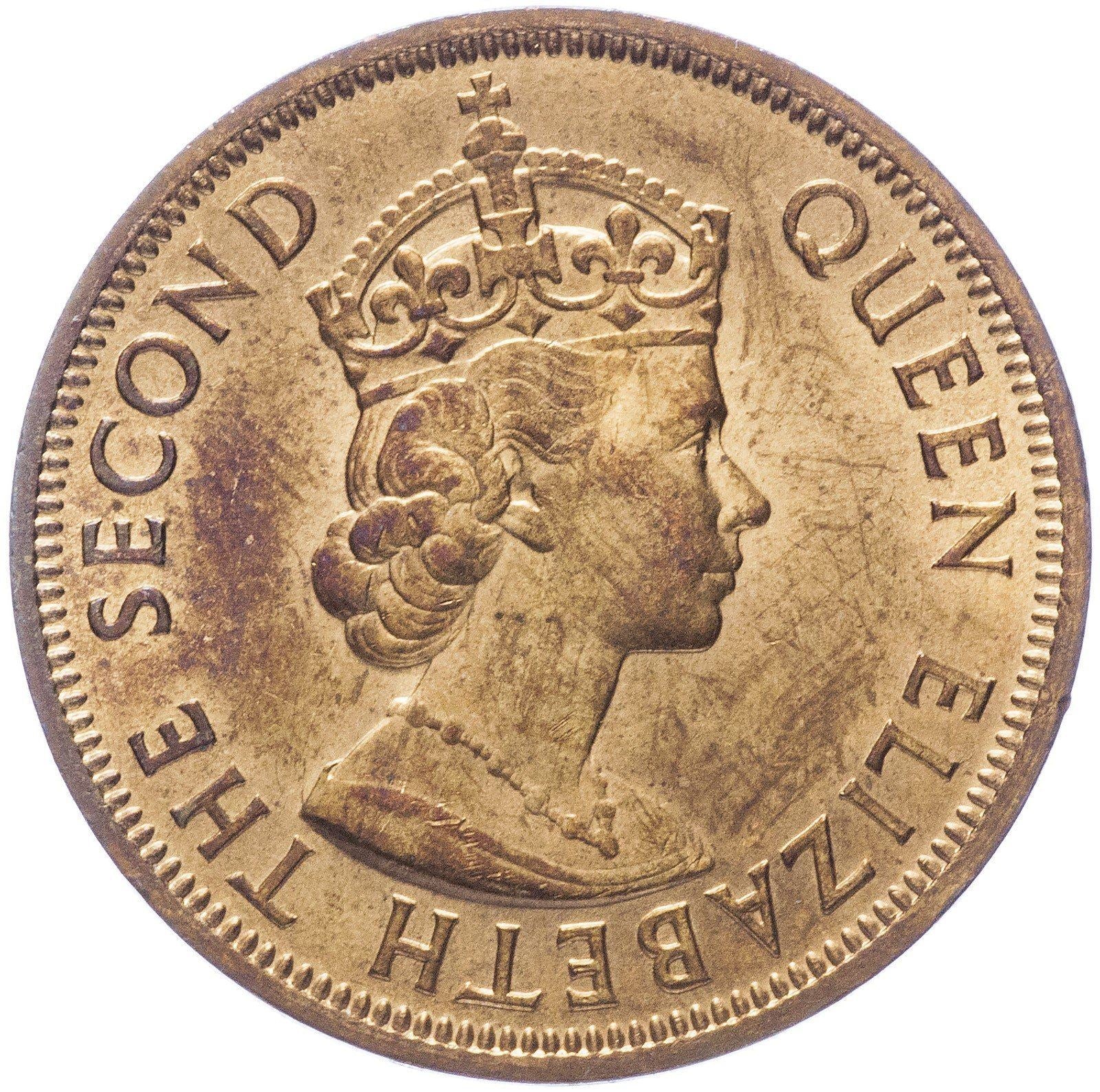 Eastern Caribbean States Coin 1 Cent | Queen Elizabeth II | Palm | KM10 | 1981 - 2001