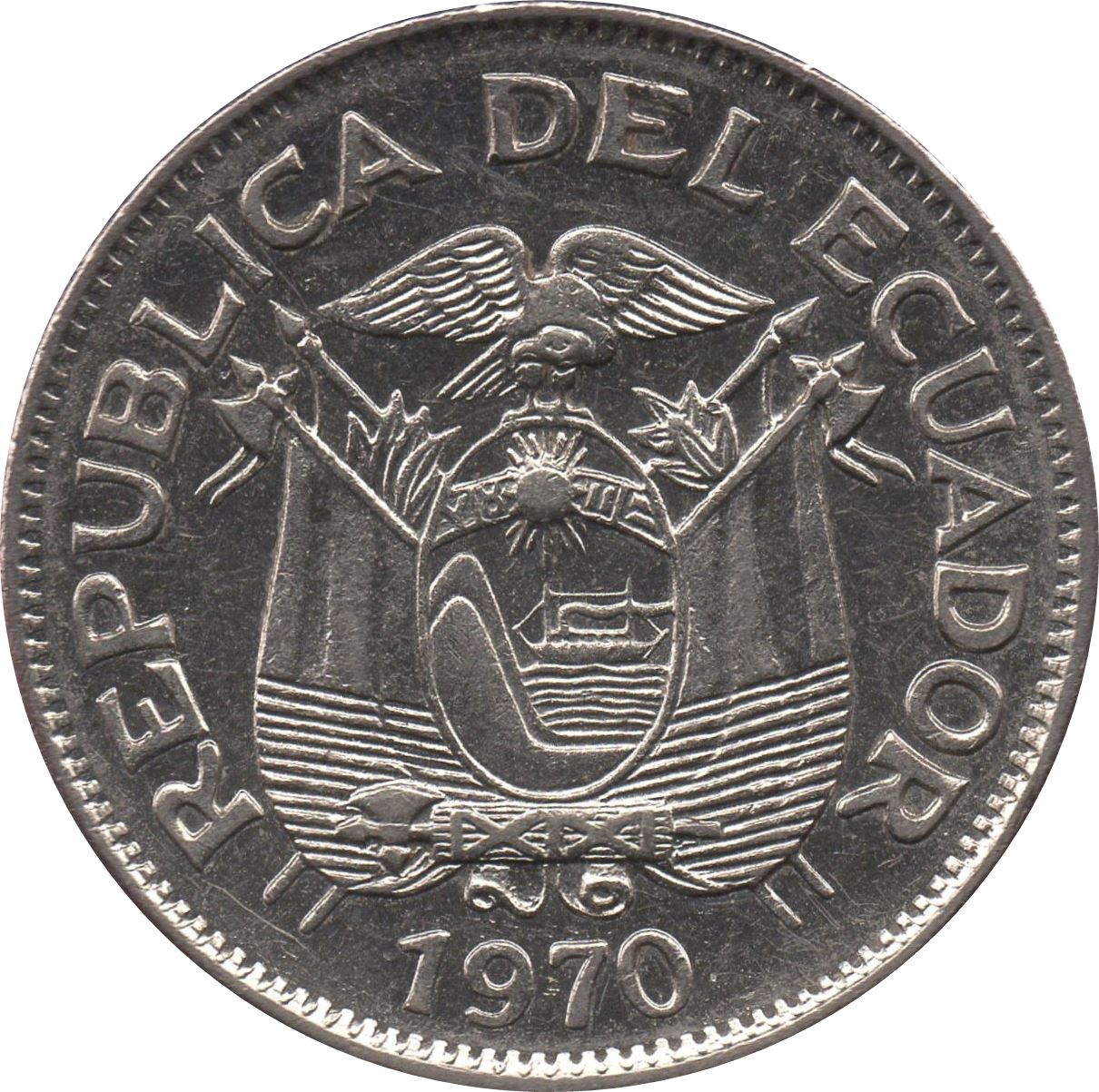 Ecuador 1 Sucre Coin | Antonio Jose de Sucre | KM78b | 1964 - 1981