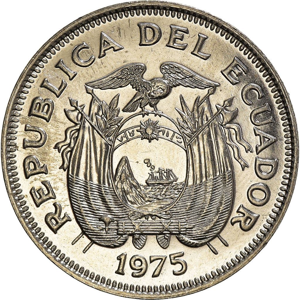 Ecuador 1 Sucre Coin | Antonio Jose de Sucre | KM83 | 1974 - 1977