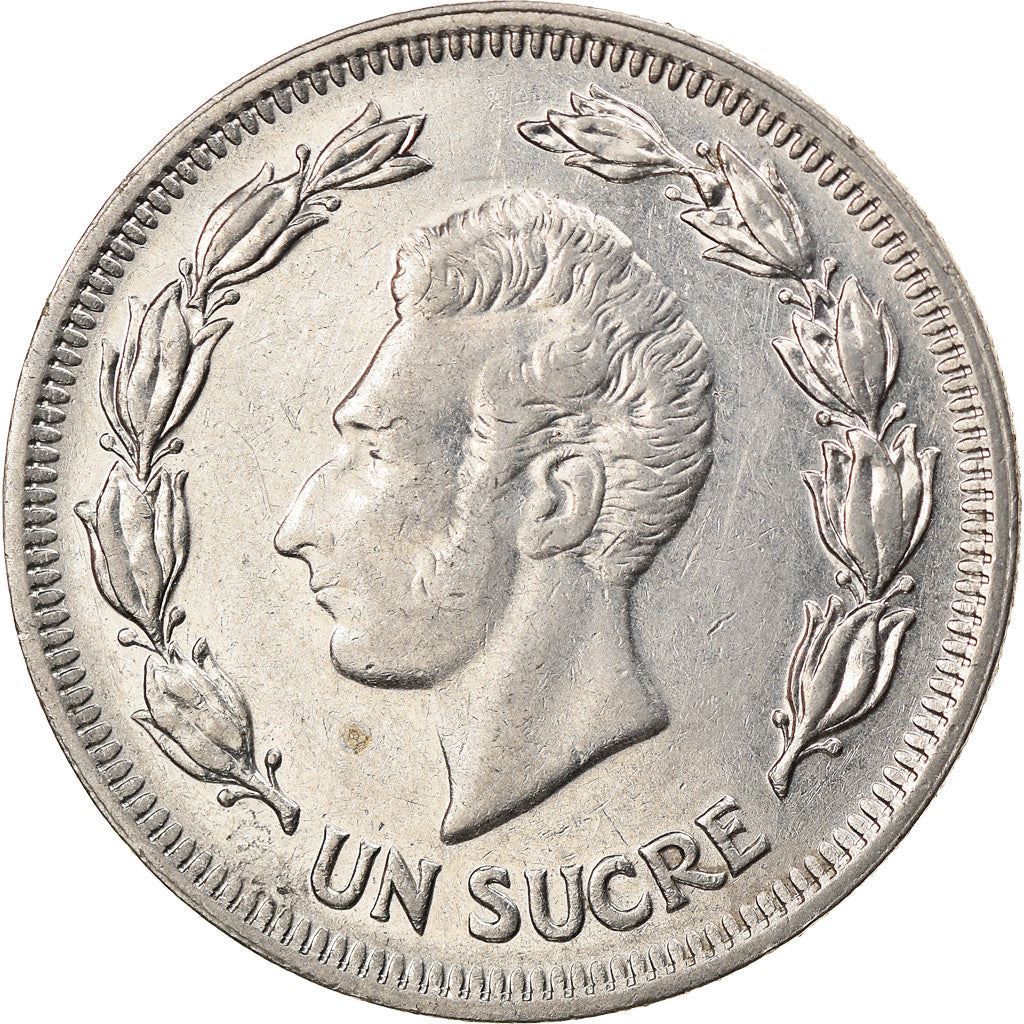 Ecuador 1 Sucre Coin | Antonio Jose de Sucre | KM83 | 1974 - 1977