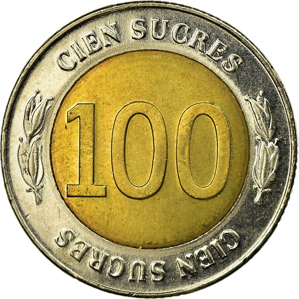 Ecuador 100 Sucres Coin | Central Bank | Antonio Jose de Sucre | KM101 | 1997