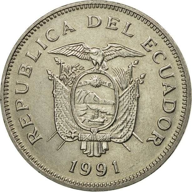 Ecuador | 20 Sucres Coin | Mitad del Mundo | Km:94 | 1988 - 1991