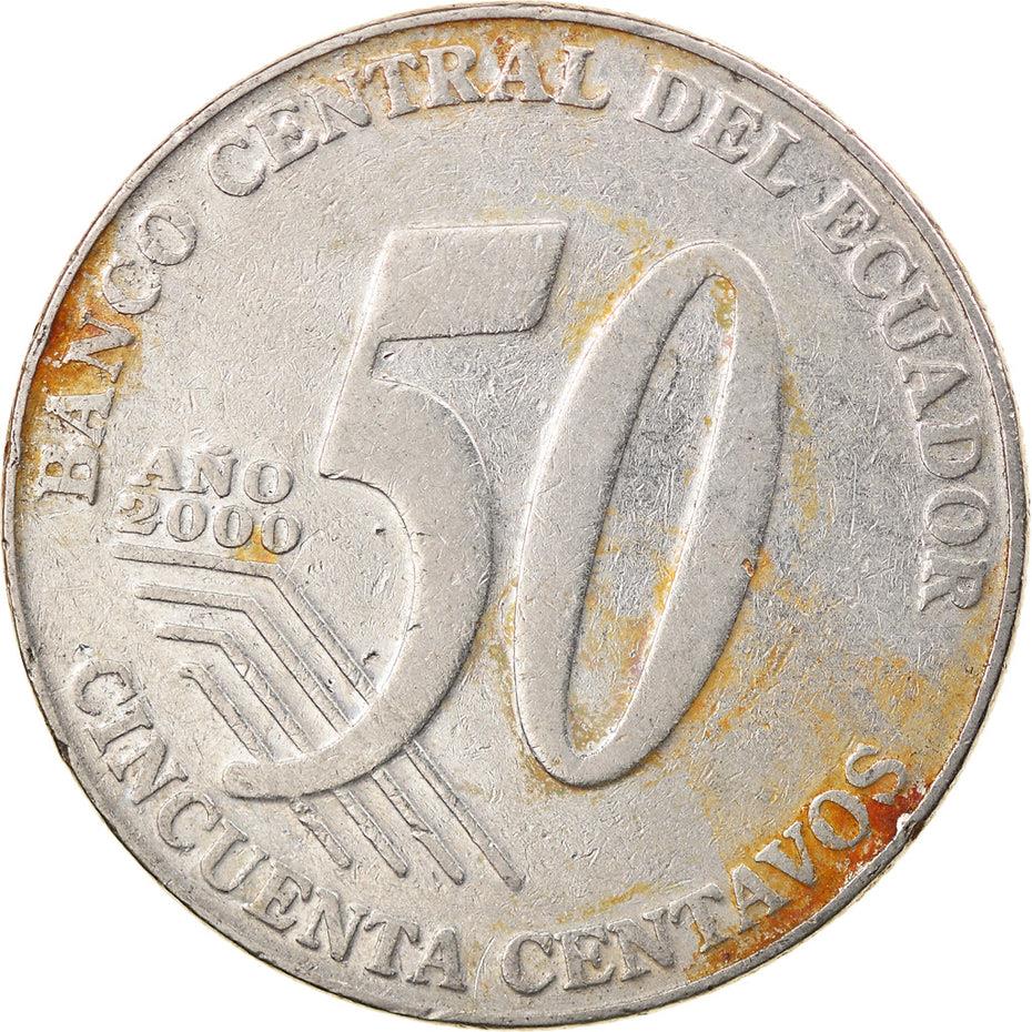 Ecuador | 50 Centavos Coin | Eloy Alfaro | Km:108 | 2000