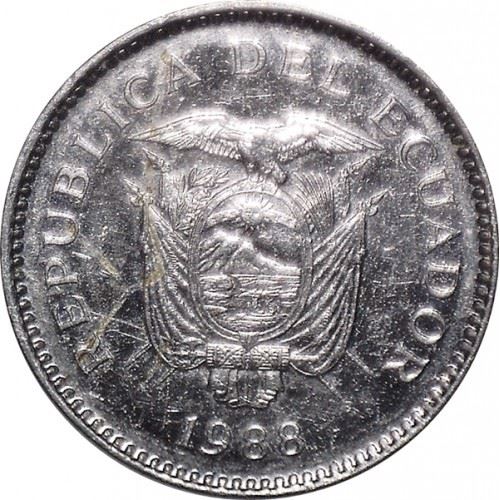 Ecuador | 50 Centavos Coin | Km:90 | 1988