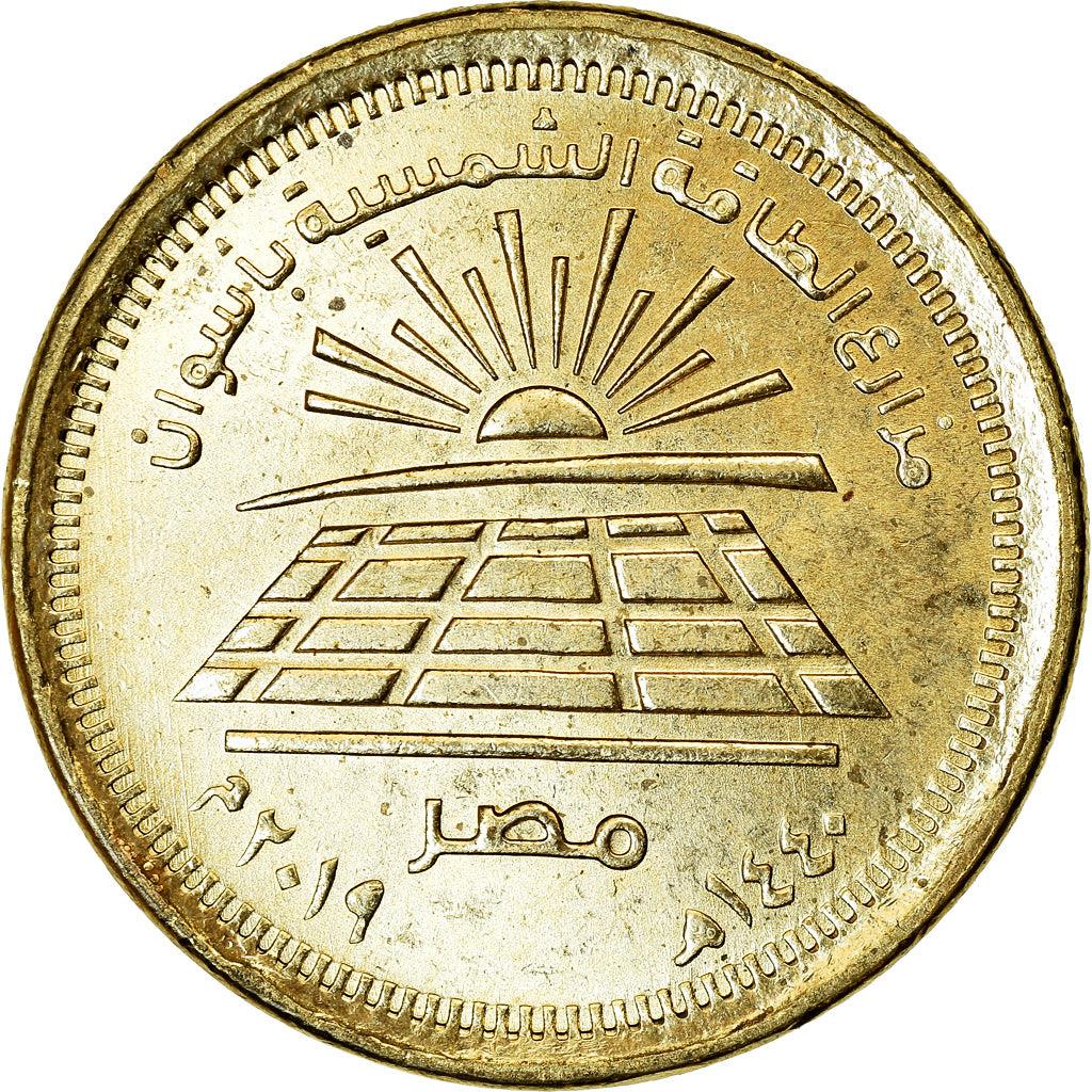 Egypt 50 Qirsh / Piastres Coin | Solar Energy Farms in Aswan | 2019