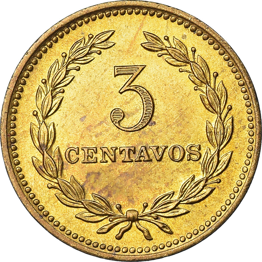 El Salvador Coin Salvadoran 3 Centavos | President Francisco Morazan | KM148 | 1974