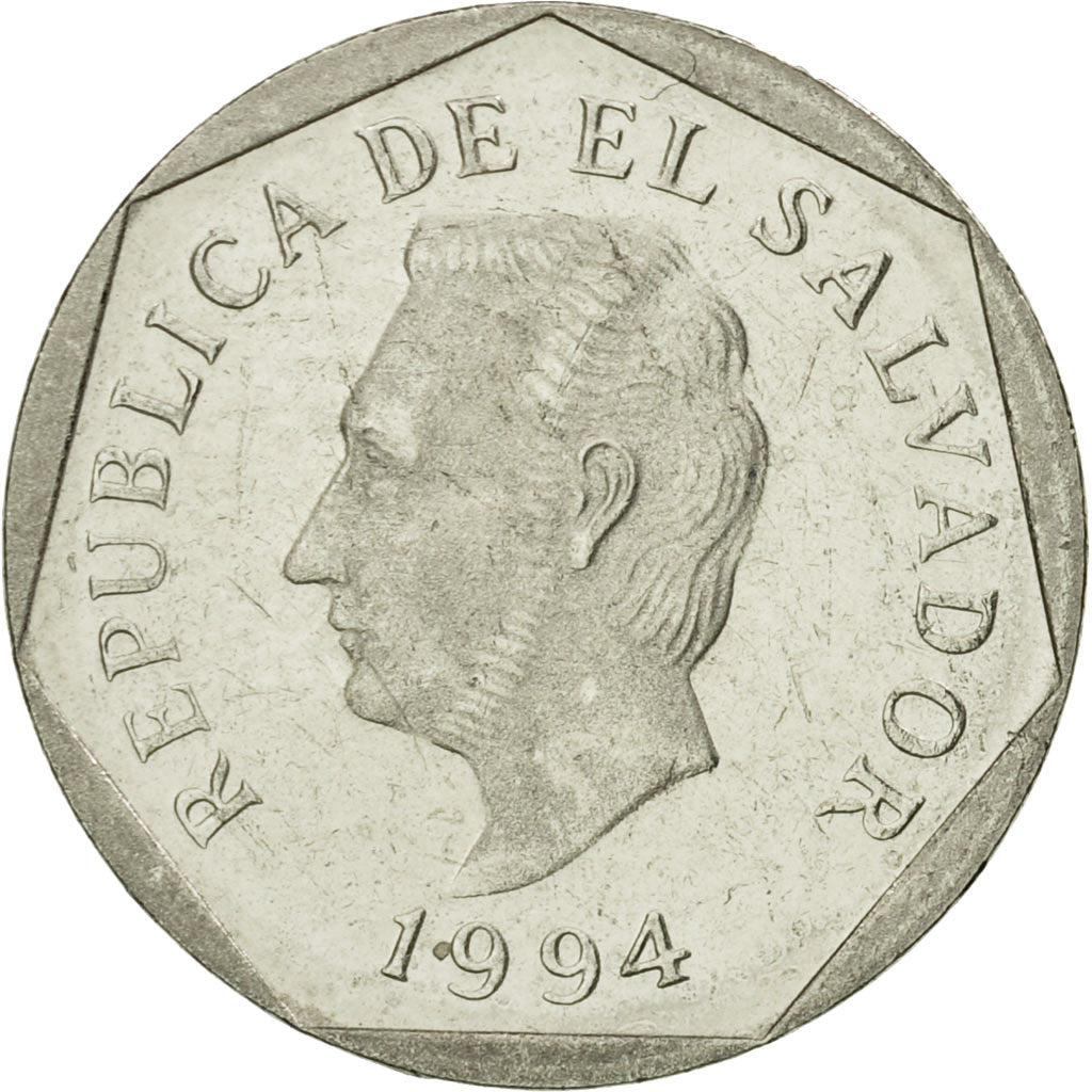 El Salvador Coin Salvadoran 5 Centavos | President Francisco Morazan | KM154b | 1992 - 1999