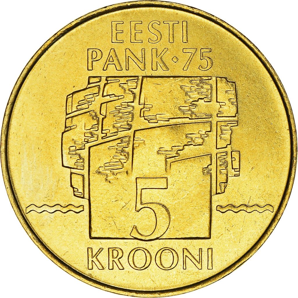 Estonia 5 Krooni Coin | National Bank | Lions | KM30 | 1994