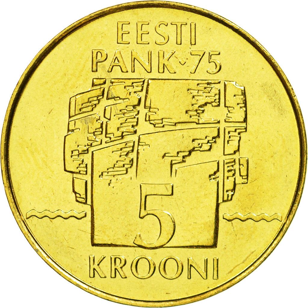 Estonia 5 Krooni Coin | National Bank | Lions | KM30 | 1994