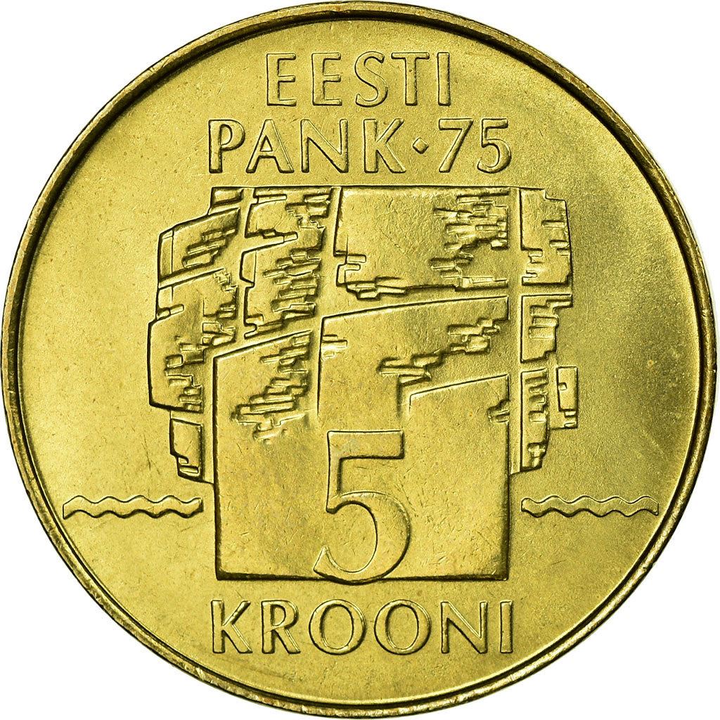 Estonia 5 Krooni Coin | National Bank | Lions | KM30 | 1994