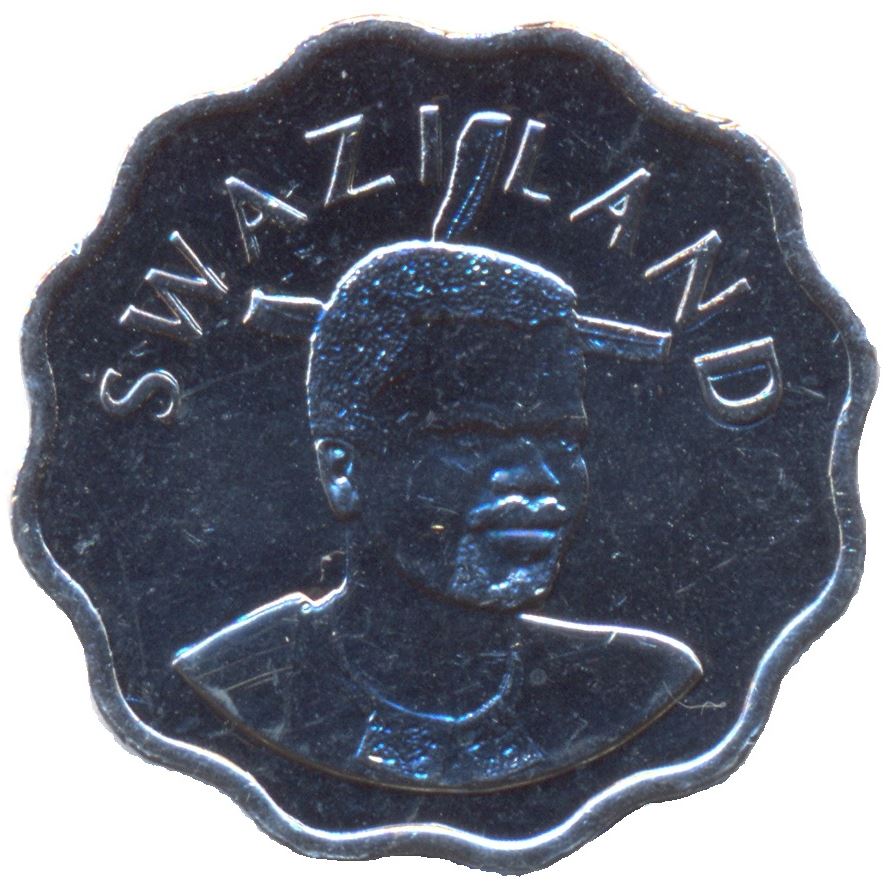 Eswatini | 5 Cents Coin | King Mswati III | Arum Lily | KM48 | 1995 - 2010