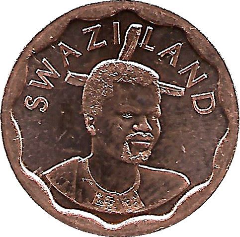 Eswatini 5 Cents Coin | King Mswati III | Arum Lily | KM56 | 2011