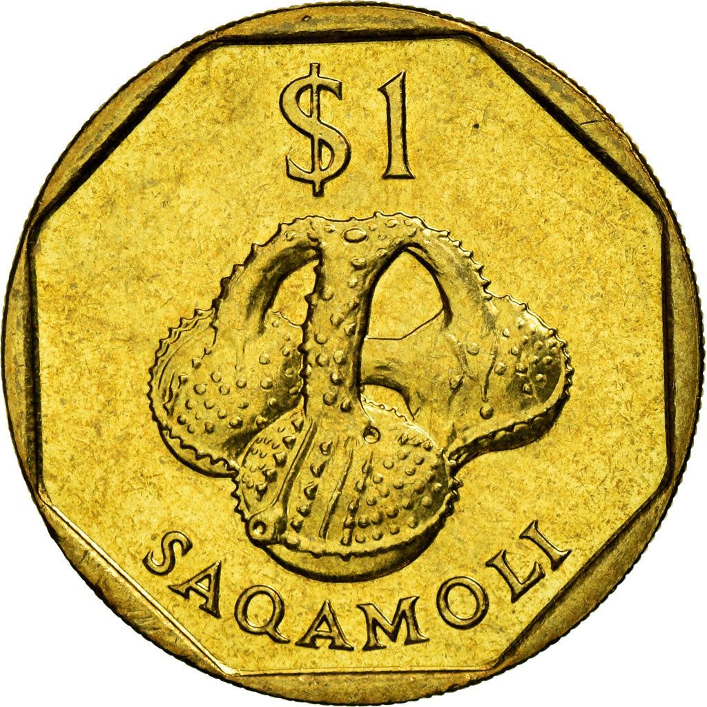 Fiji | 1 Dollar Coin | Saqamoli | Km:73 | 1995 - 2000