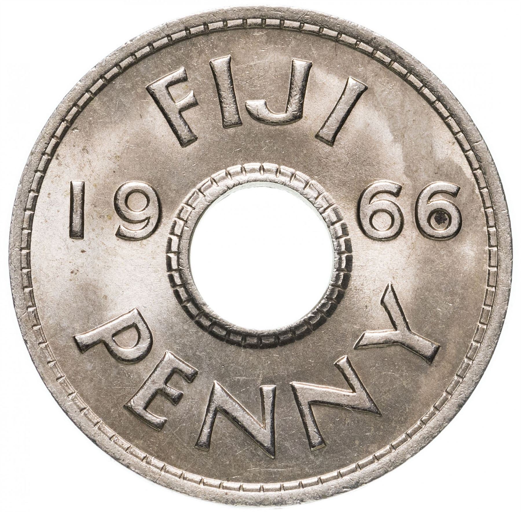 Fiji | 1 Penny Coin | Elizabeth II | KM21 | 1954 - 1968