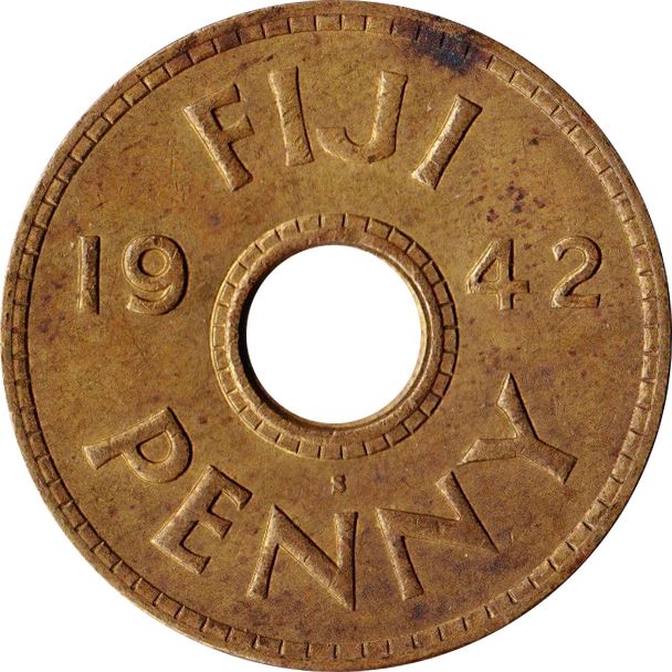 Fiji | 1 Penny Coin | George VI | KM7a | 1942 - 1943