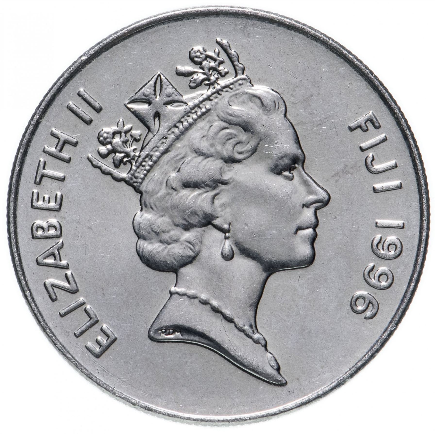 Fiji | 10 Cents Coin | Elizabeth II | Ula Tava Tava | KM52a | 1990 - 2006