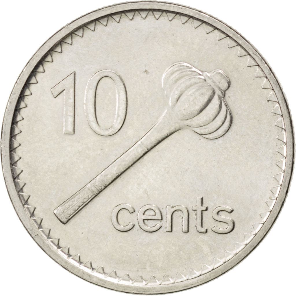 Fiji | 10 Cents Coin | Throwing club | Km:120 | 2009 - 2010