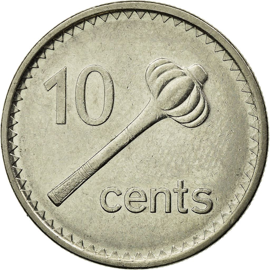 Fiji | 10 Cents Coin | Throwing club | Km:120 | 2009 - 2010