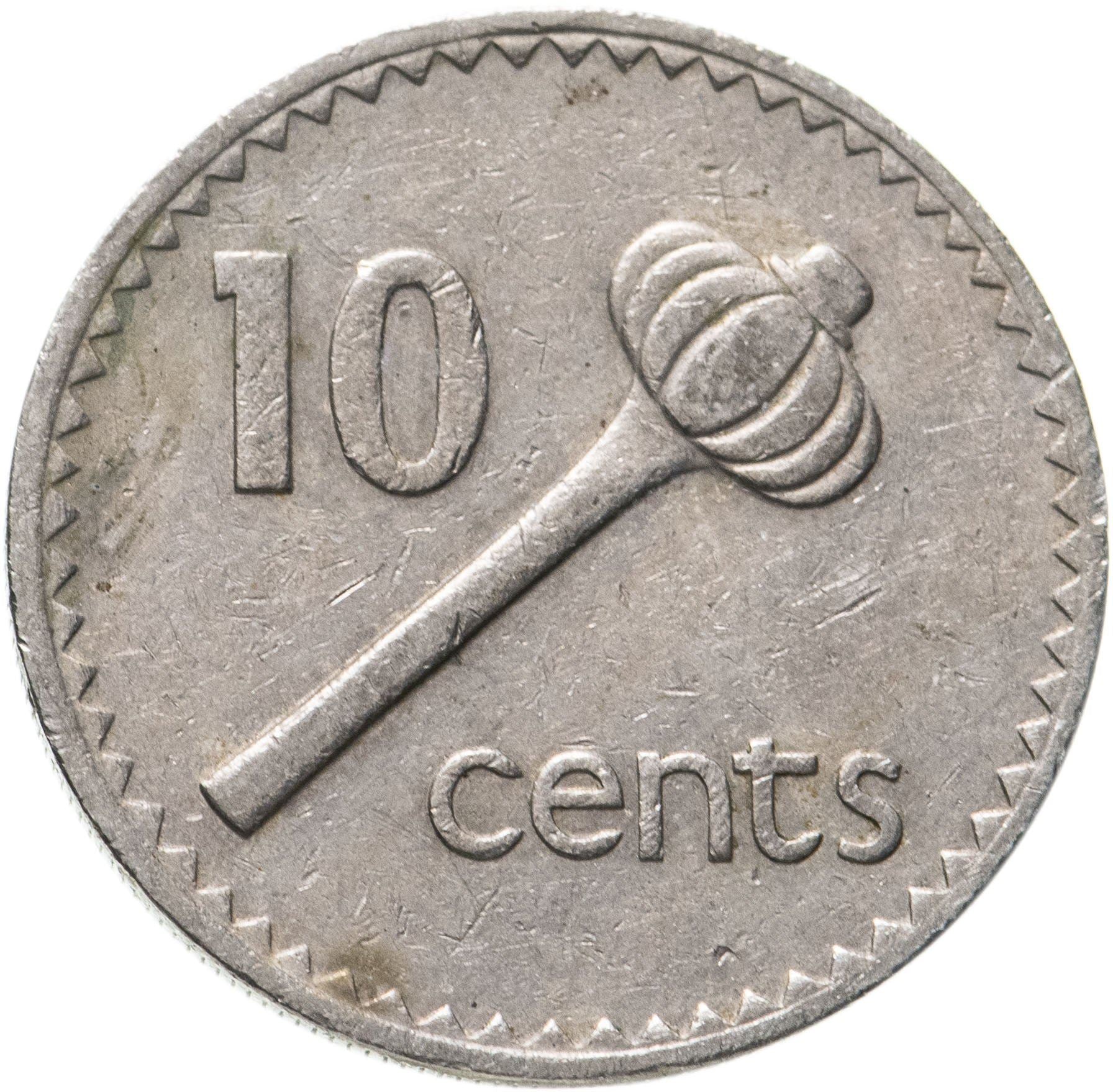 Fiji | 10 Cents Coin | Throwing club | Km:30 | 1969 - 1985