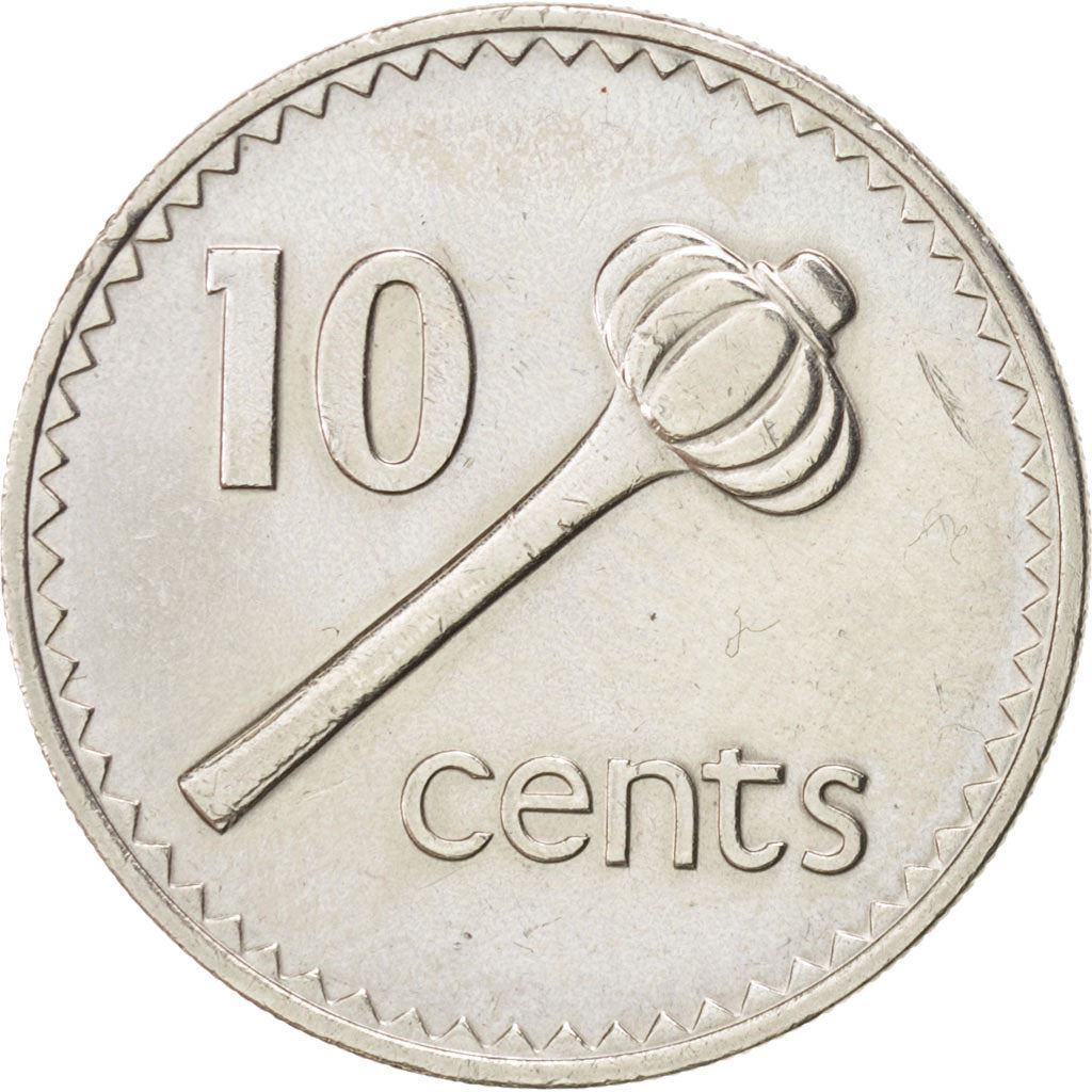 Fiji | 10 Cents Coin | Throwing club | Km:52 | 1986 - 1987