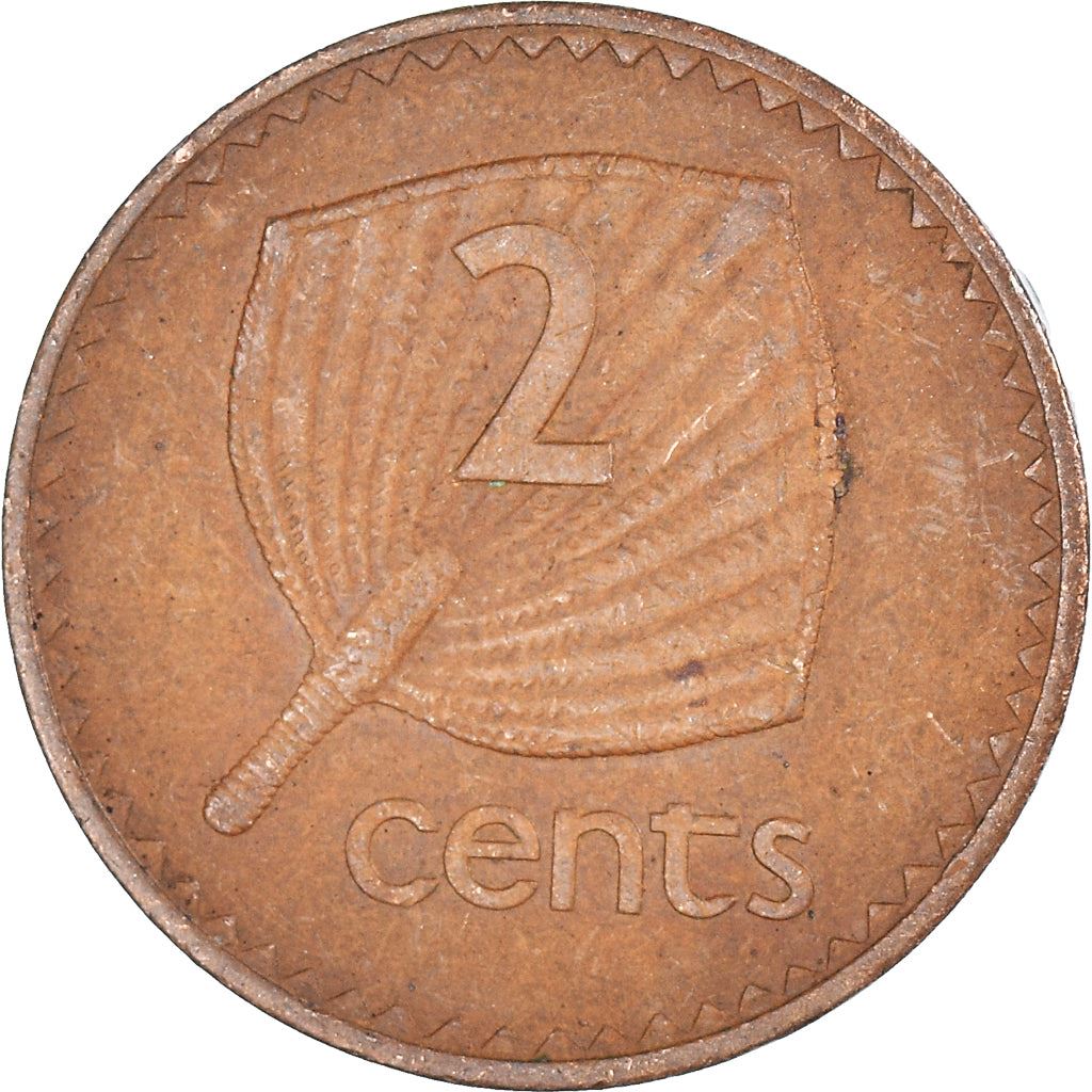 Fiji | 2 Cents Coin | Palm fan | Km:28 | 1969 - 1985