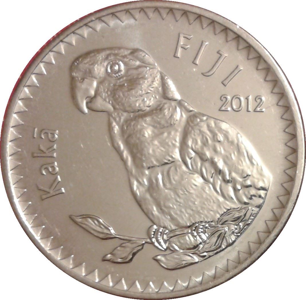 Fiji | 20 Cents Coin | Kaka Parrot | Tabua | Sperm Whale | KM334 | 2012 - 2014