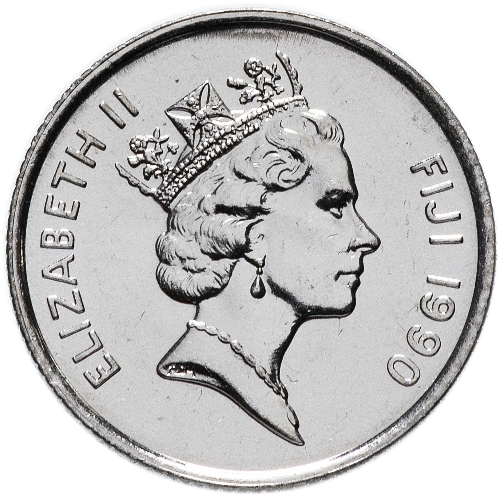 Fiji | 5 Cents Coin | Elizabeth II | Drum | KM51a | 1990 - 2006