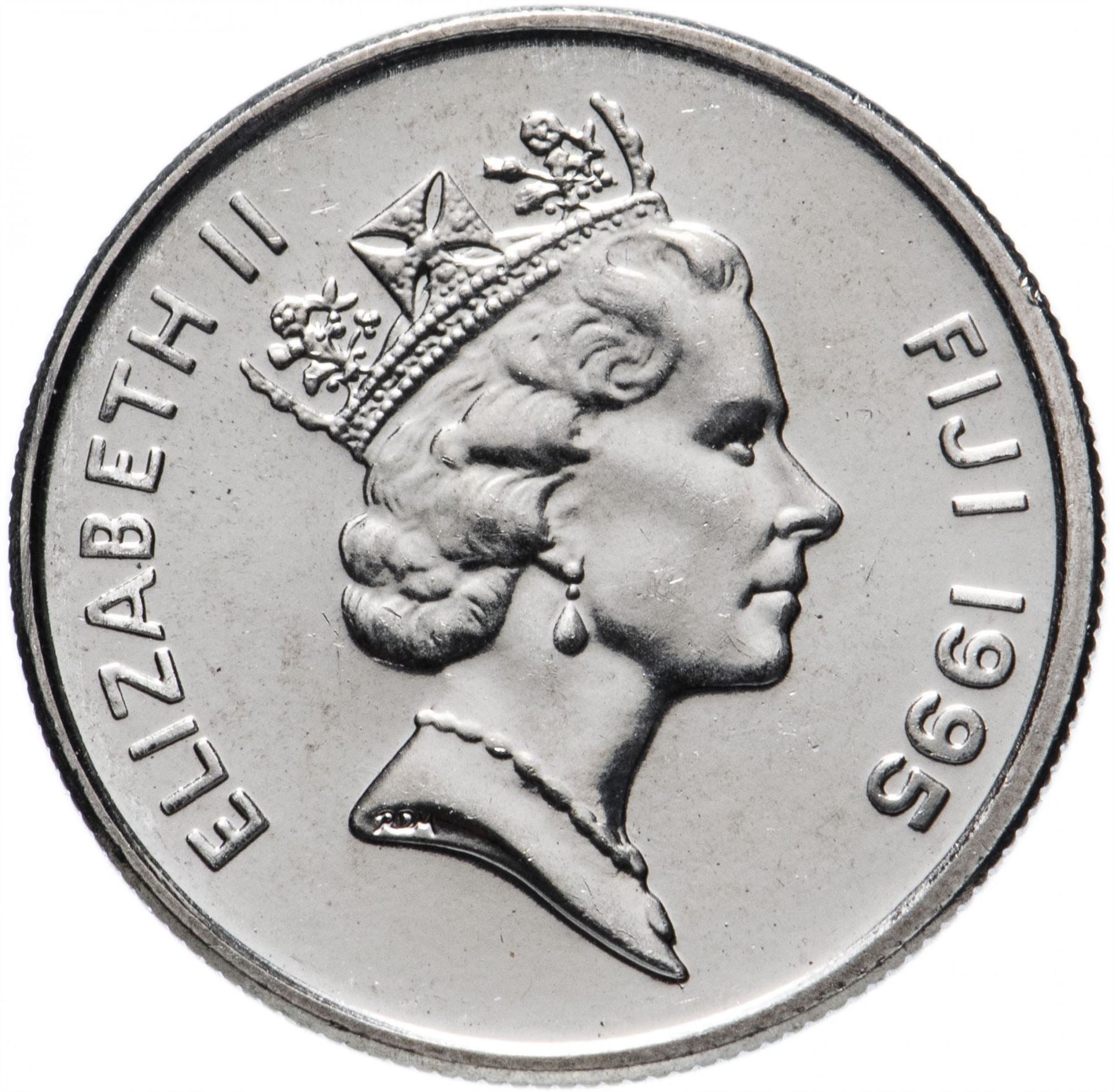 Fiji | 5 Cents Coin | Elizabeth II | Fish | KM77 | 1995