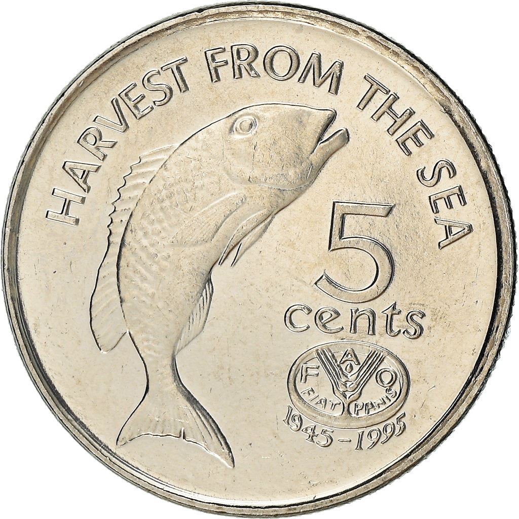 Fiji | 5 Cents Coin | FAO | KM:77 | 1995