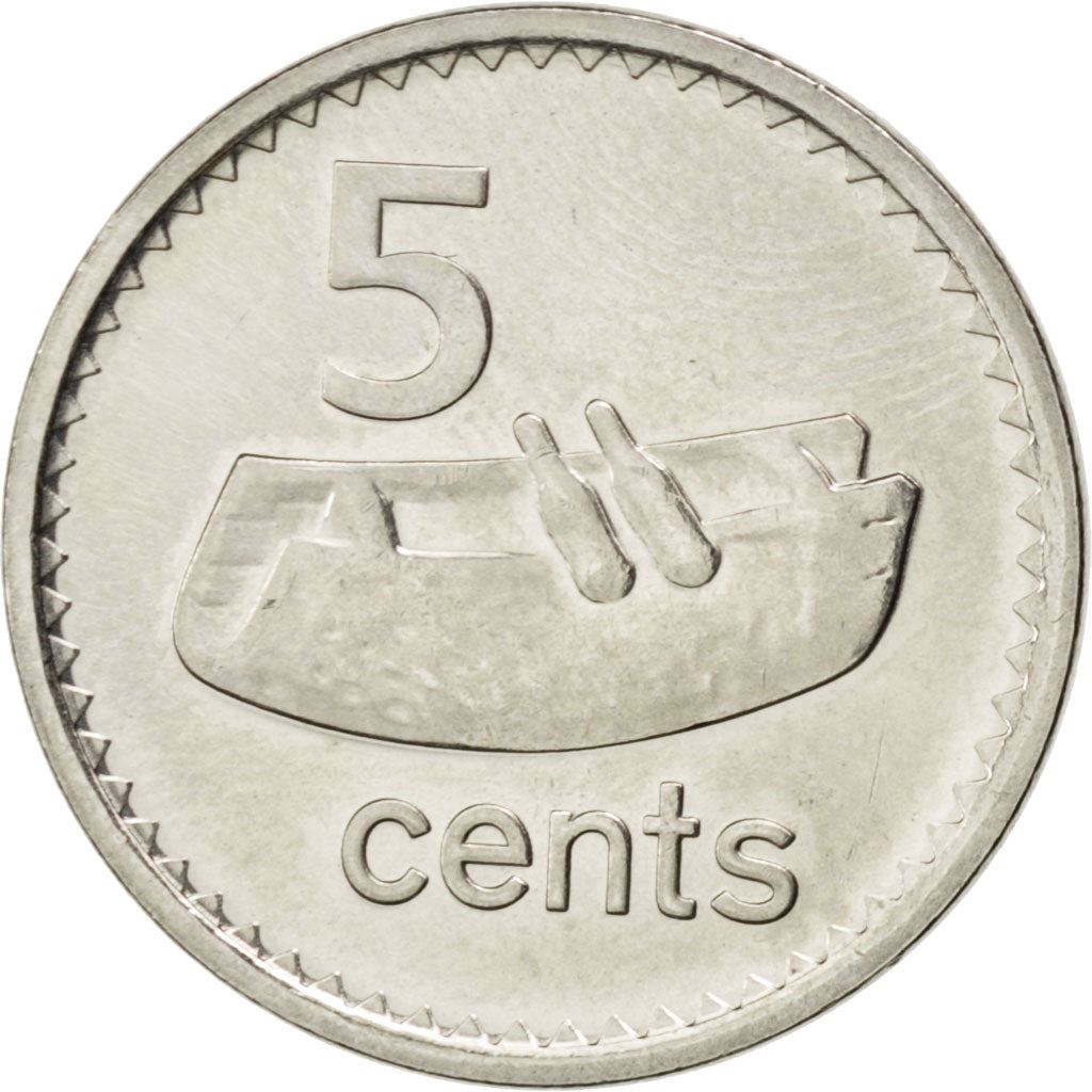 Fiji | 5 Cents Coin | Fijian drum | Km:119 | 2009 - 2010