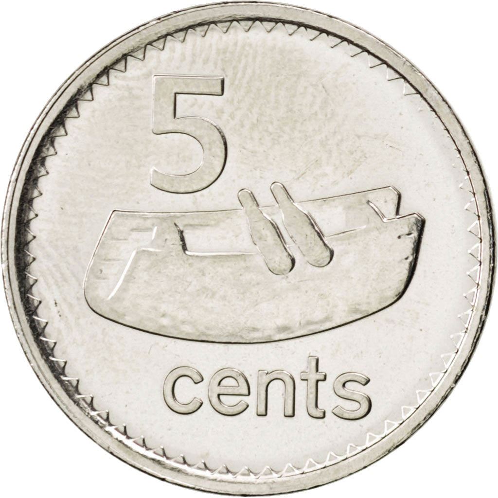 Fiji | 5 Cents Coin | Fijian drum | Km:119 | 2009 - 2010