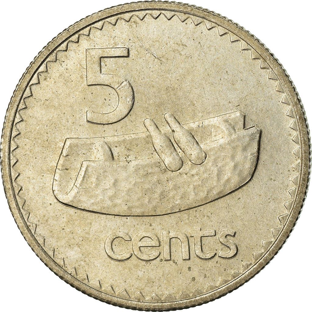 Fiji | 5 Cents Coin | Fijian drum | Km:29 | 1969 - 1984