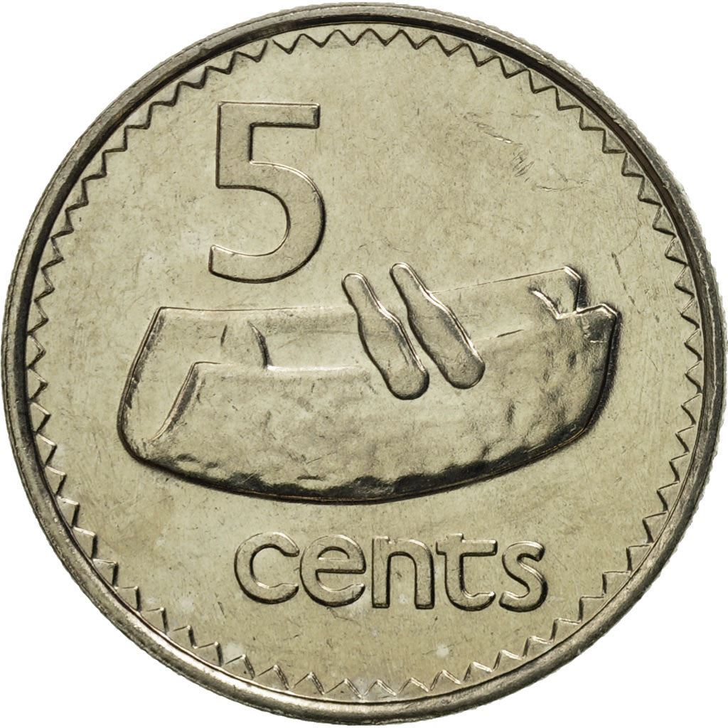 Fiji | 5 Cents Coin | Fijian drum | Km:29 | 1969 - 1984