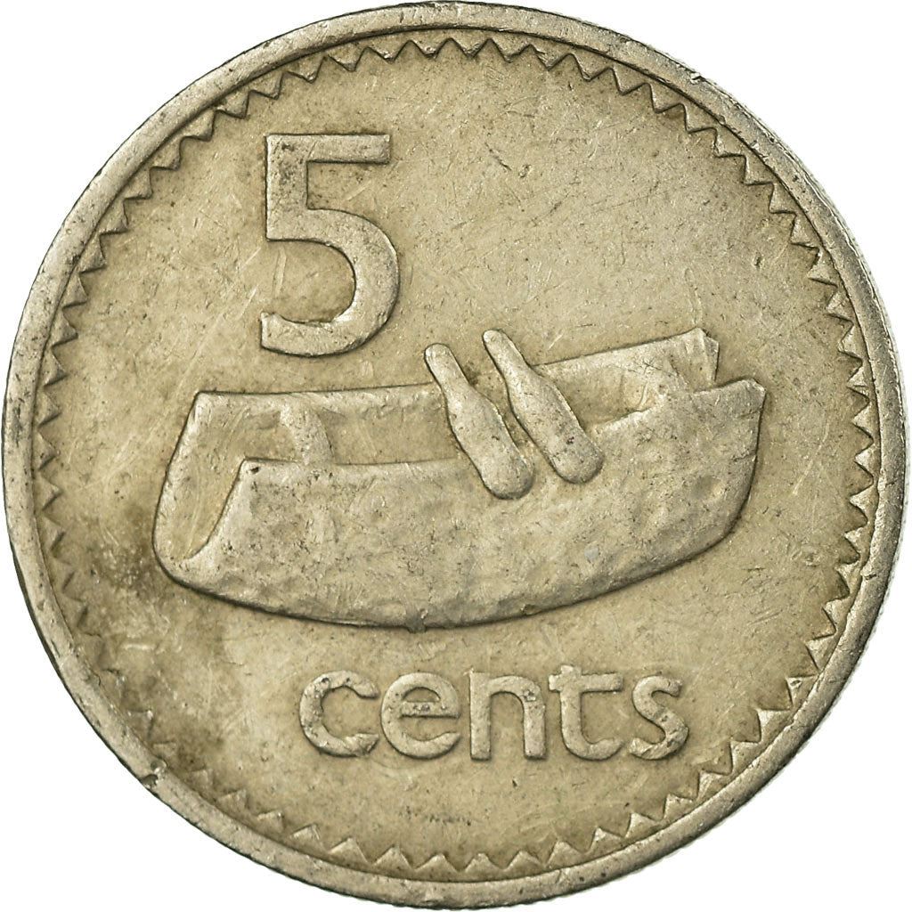 Fiji | 5 Cents Coin | Fijian drum | Km:29 | 1969 - 1984