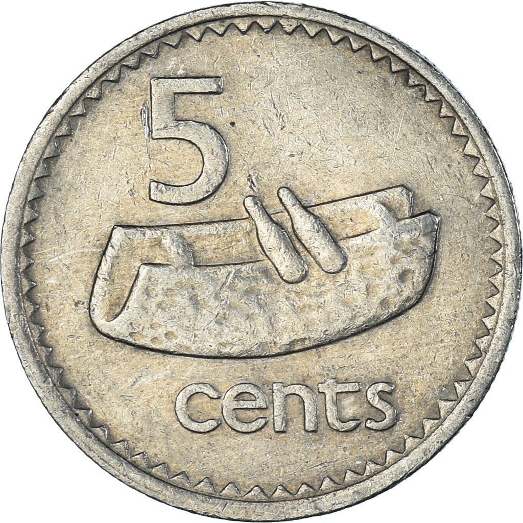 Fiji | 5 Cents Coin | Fijian drum | Km:51 | 1986 - 1987