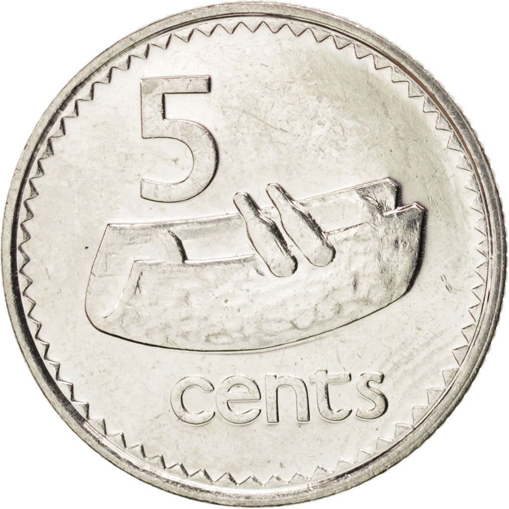 Fiji | 5 Cents Coin | Fijian drum | Km:51A | 1990 - 2006