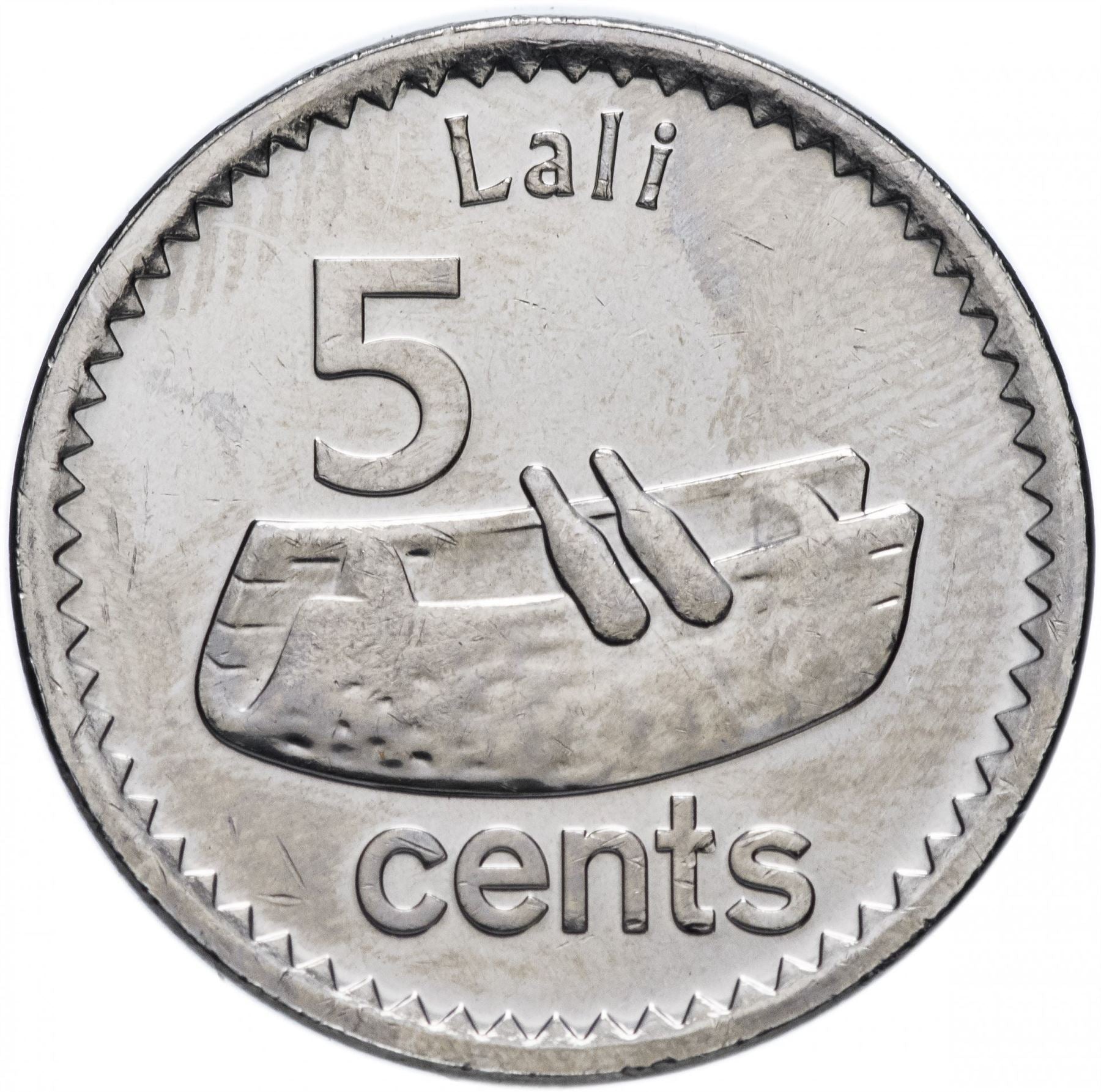 Fiji | 5 Cents Coin | Foxface Rabbitfish | Fijian Drum | KM332 | 2012 - 2014