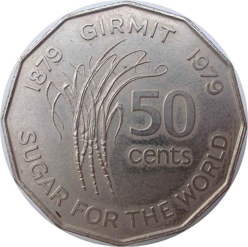 Fiji | 50 Cents Coin | FAO | KM:44 | 1979