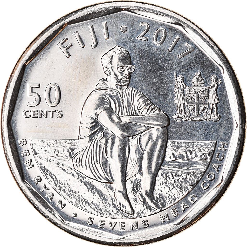 Fiji | 50 Cents Coin | Fijian rugby | Km:528 | 2017